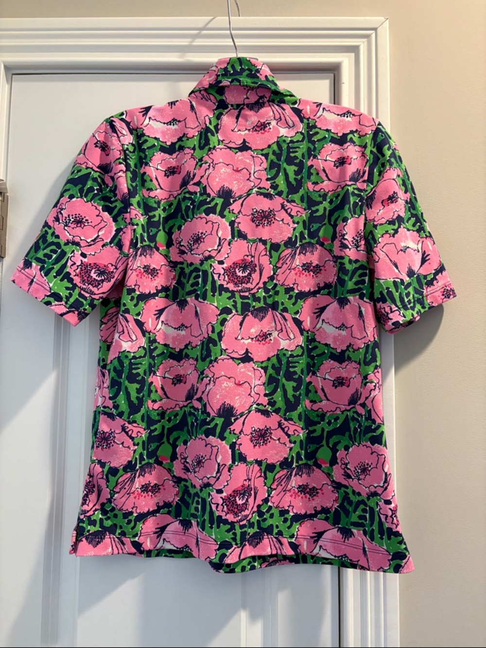 Lilly Pulitzer Luxletic Pink and Green Floral Polo - Picture 5 of 5